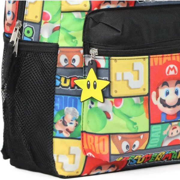 super mario 16 allover print character school backpack3