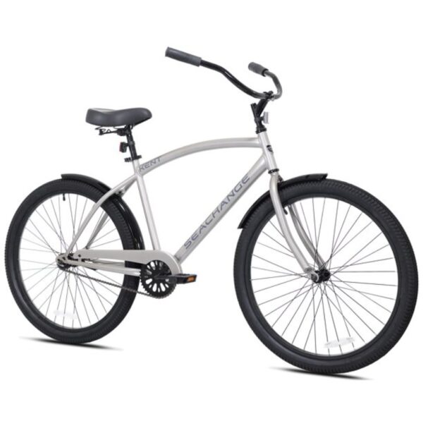 Kent, 26 Men's Seachange, Beach Cruiser Bicycle, Silver