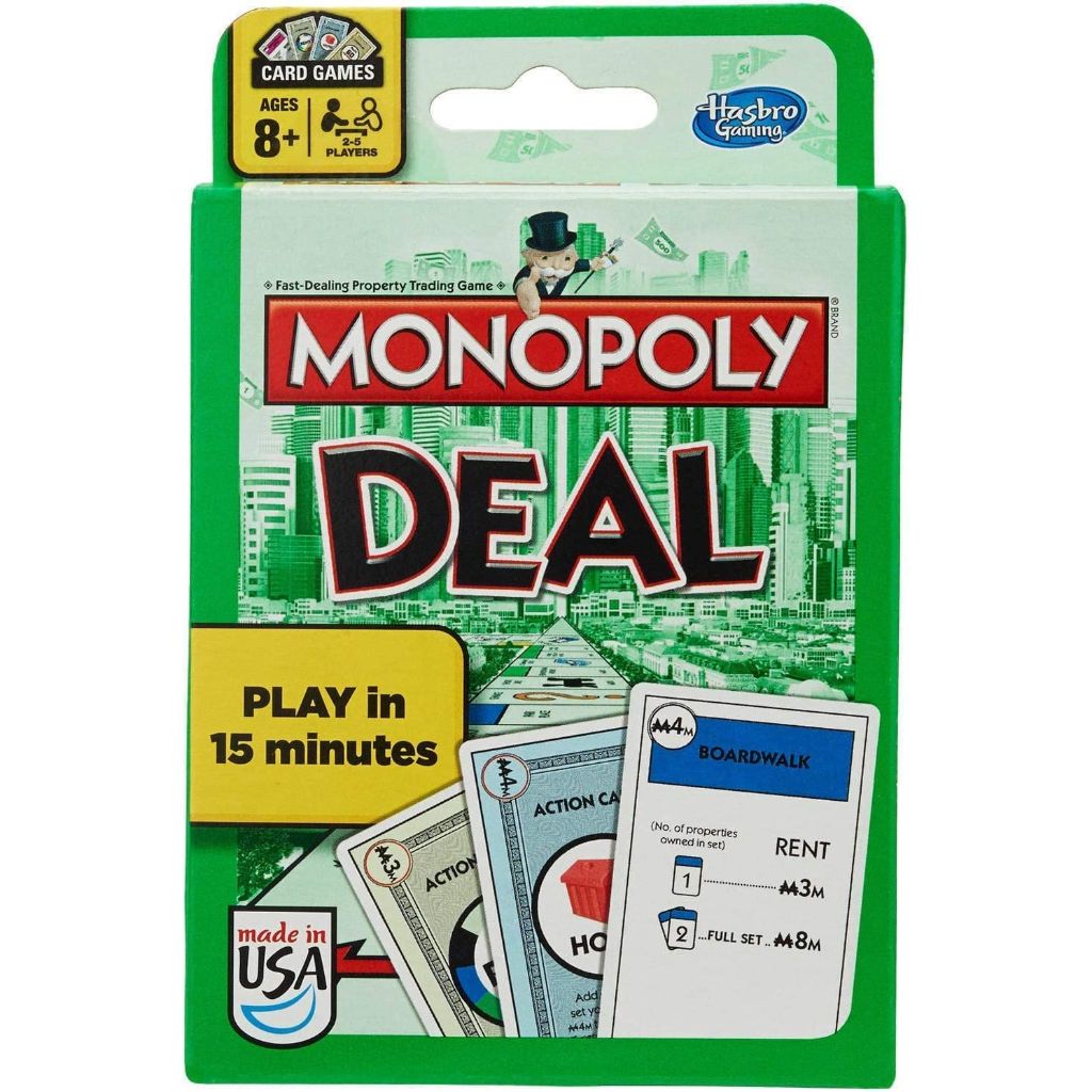 monopoly deal card game, quick playing card game for 2 5 players5