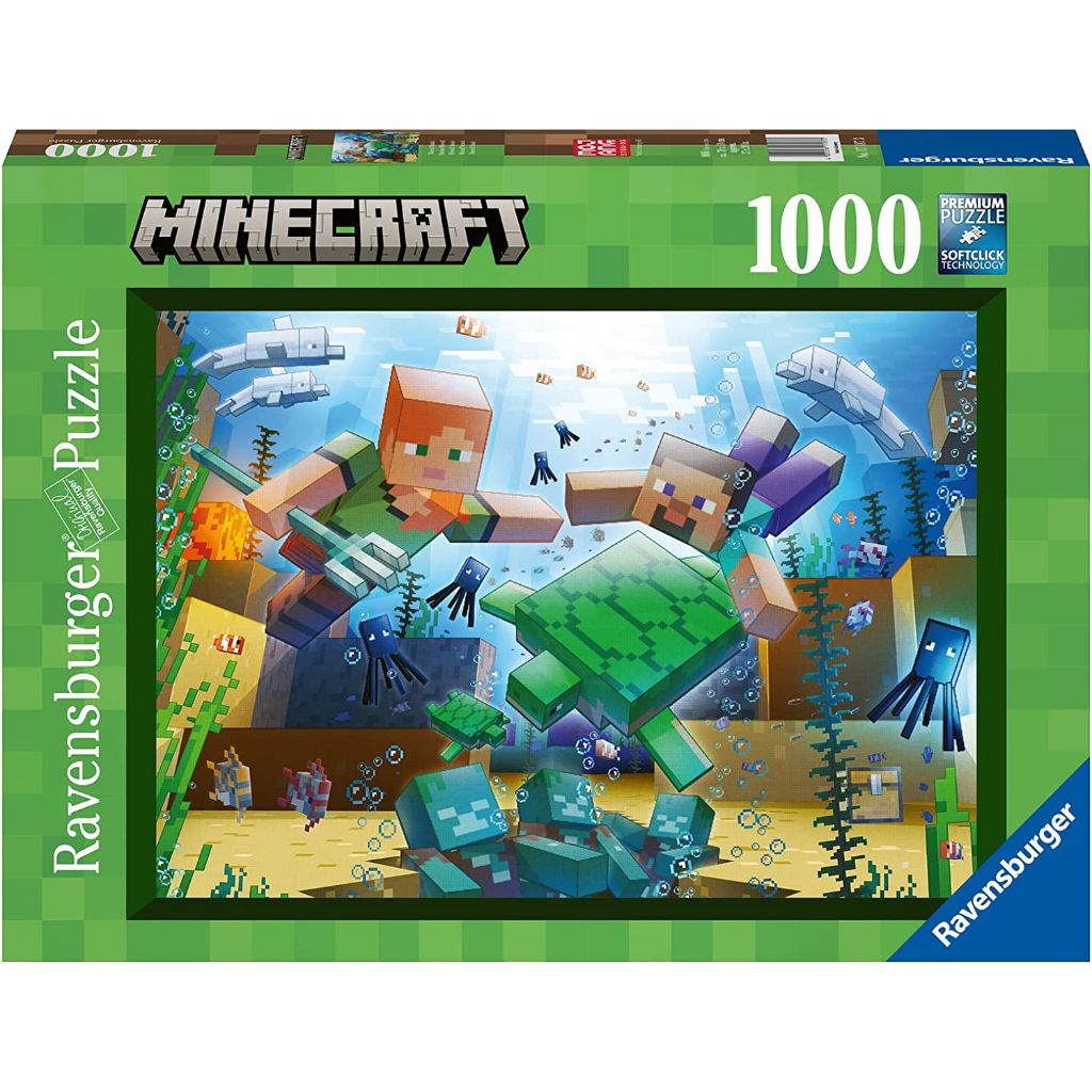 ravensburger minecraft mosaic 1000 piece jigsaw puzzle1