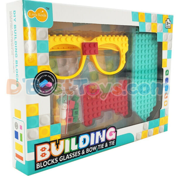 building blocks yellow glasses with tie and bow tie2