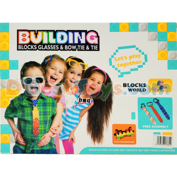 building blocks yellow glasses with tie and bow tie3