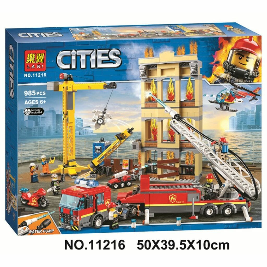 cities downtown fire brigade blocks set (985 pcs)