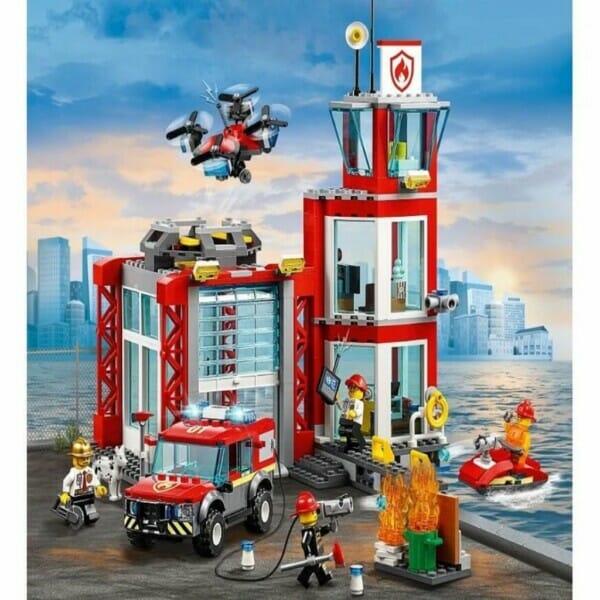 cities fire station with vehicles block set 533 pieces (3)