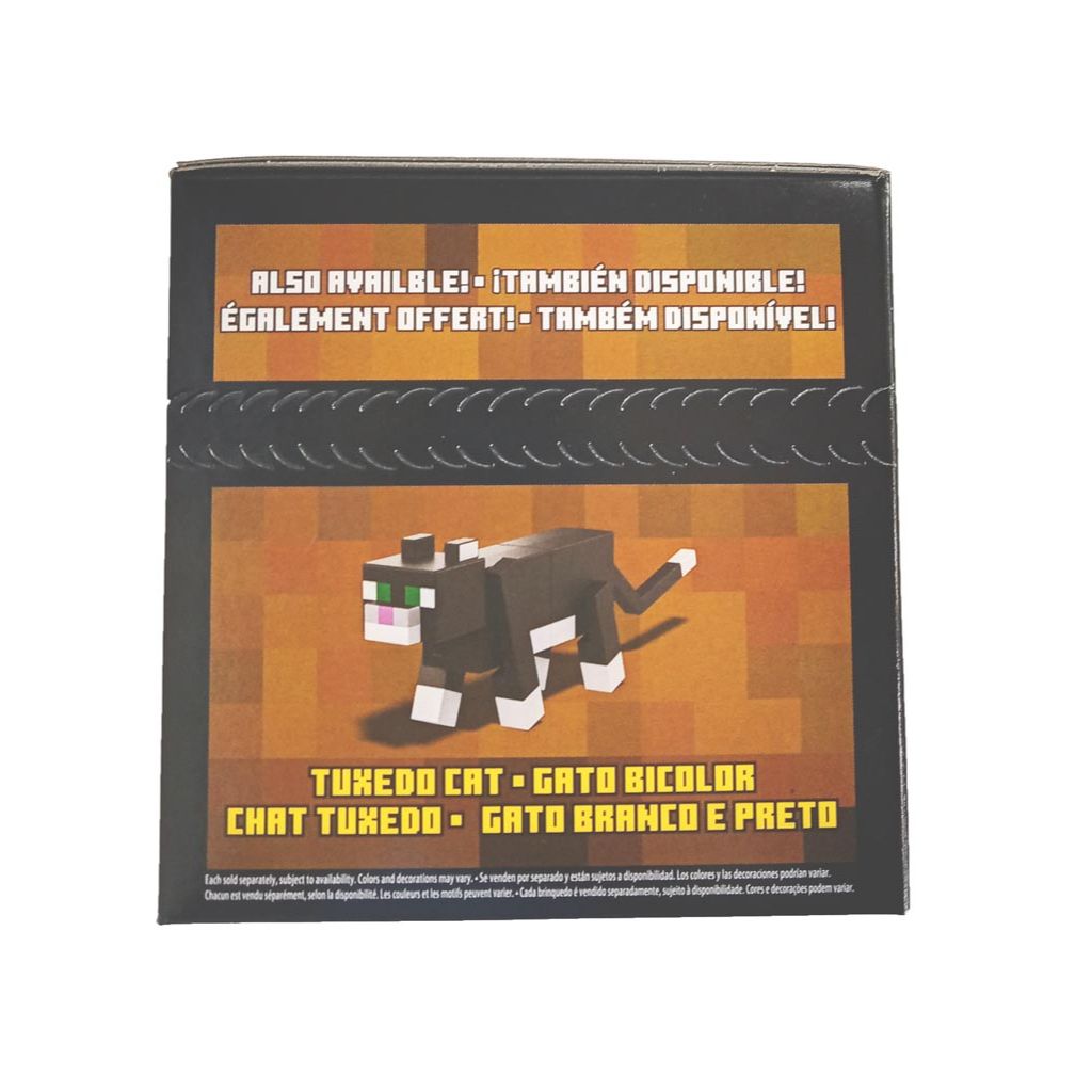 minecraft tuxedo cat figurine.