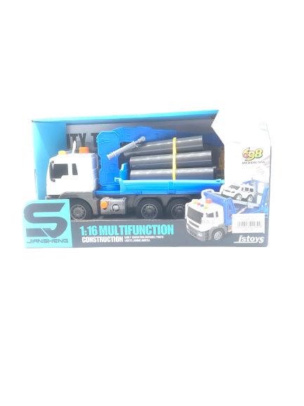 116 multifunction blue construction truck