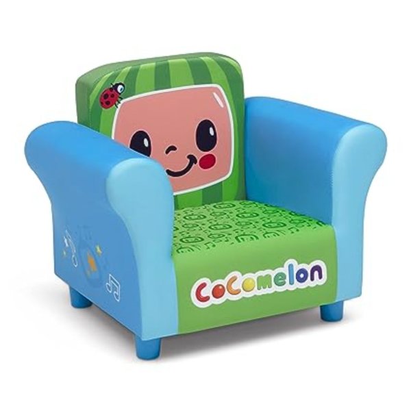 delta children upholstered chair, wood cocomelon (3)