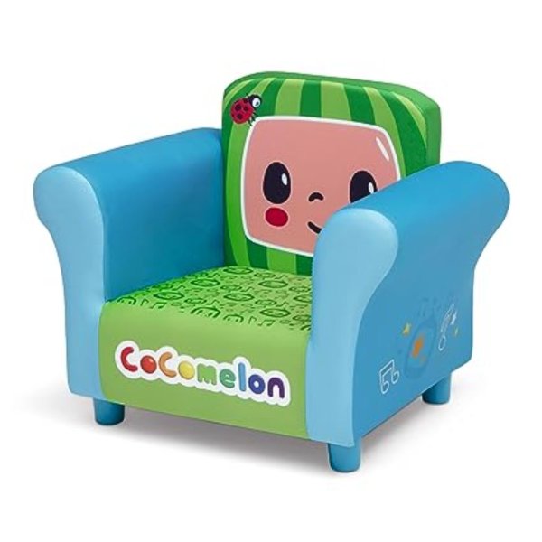 delta children upholstered chair, wood cocomelon (4)
