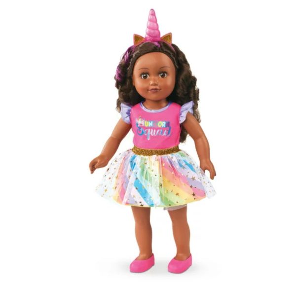 my life as poseable unicorn trainer 18 doll, dark brunette 1