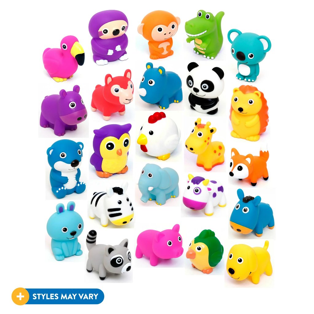 Spark. Create. Imagine. Assorted Animal Figurines, Educational Focus, 6 Pieces; Multicolored Assortment of Soft Animal Figurine Toys - D'Best Toys Spark. Create. Imagine. Assorted Animal Figurines, Educational Focus, 6 Pieces; Multicolored Assortment of Soft Animal Figurine Toys - D'Best Toys