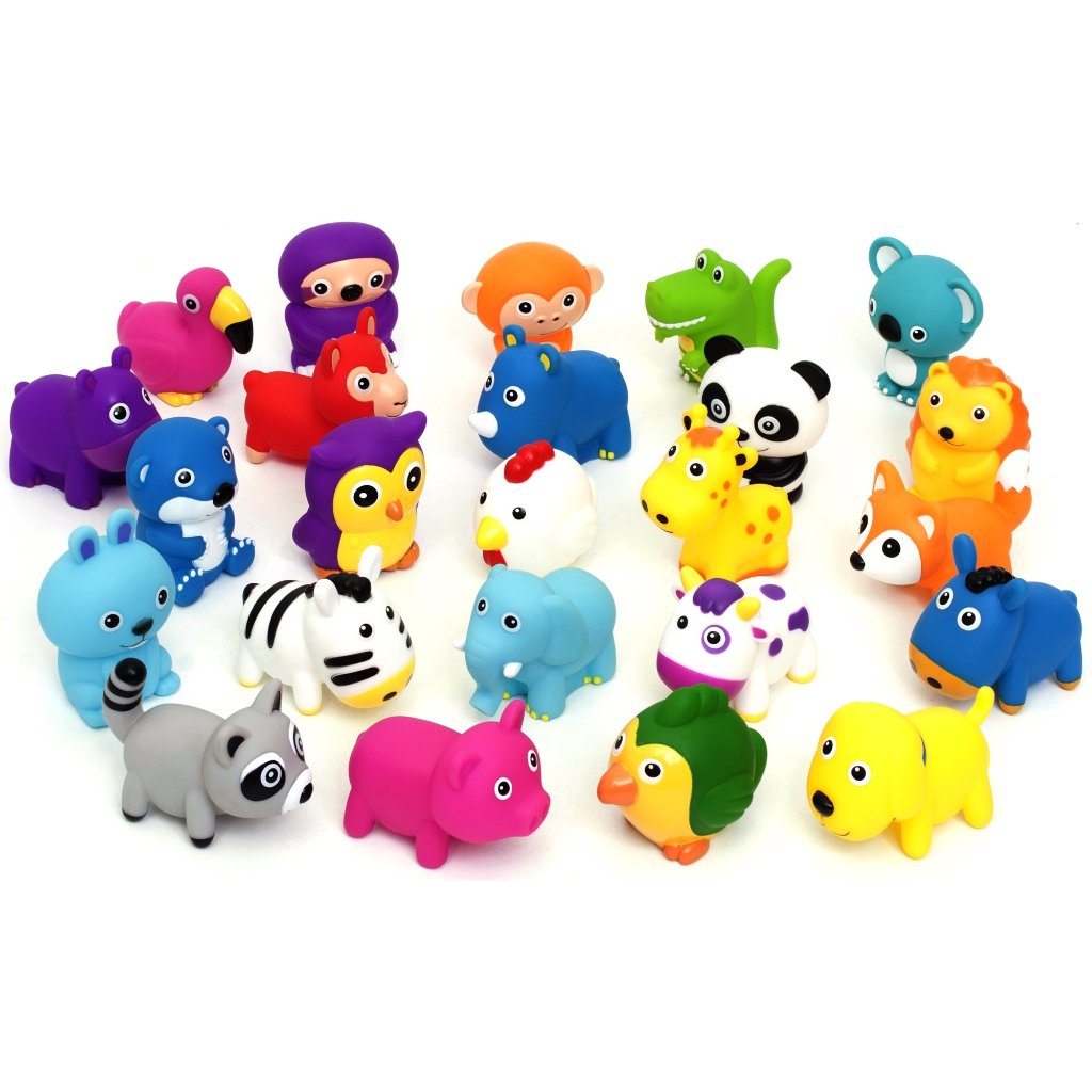 Spark. Create. Imagine. Assorted Animal Figurines Educational Focus 6 Pieces Multicolored Assortment of Soft Animal Figurine Toys D Best Toys