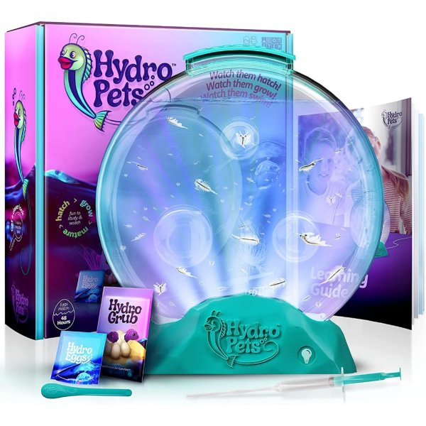 hydropets live sea pets habitat kit, light up tank science experiments kits