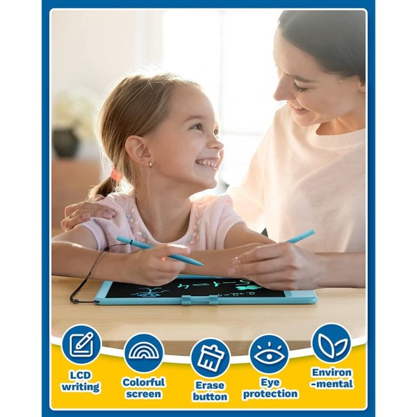 lcd writing tablet doodle board, 8 5in colorful drawing tablet writing pad4