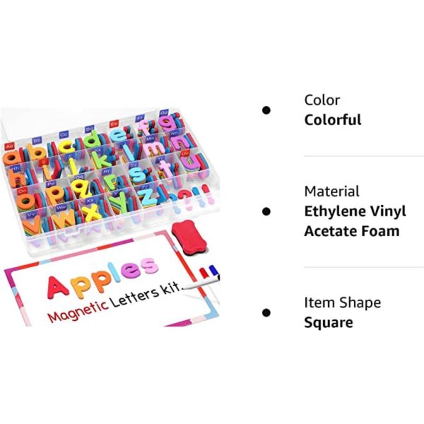 gamenote classroom magnetic alphabet letters kit (234 pcs) (1)