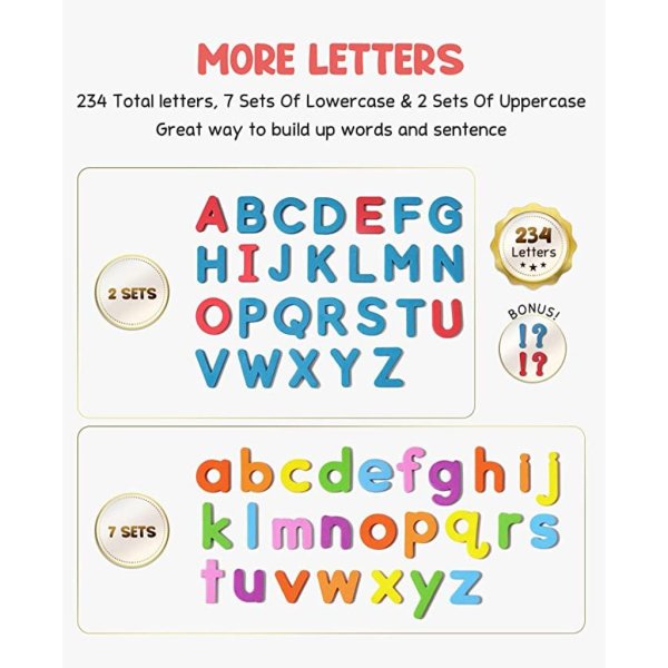 gamenote classroom magnetic alphabet letters kit (234 pcs) (5)