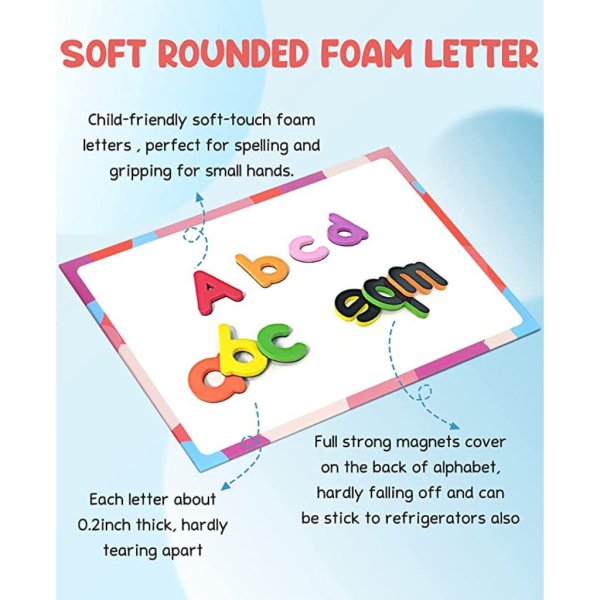 gamenote classroom magnetic alphabet letters kit (234 pcs) (6)