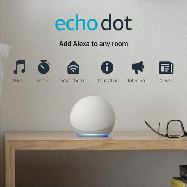 all new echo dot (4th gen) smart speaker with alexa (glacier white)1