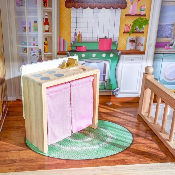 kidkraft charlotte classic wooden dollhouse with ez kraft assembly™, 14 piece accessory set, for 12 inch dolls, gift for ages 3+ (3) (1)