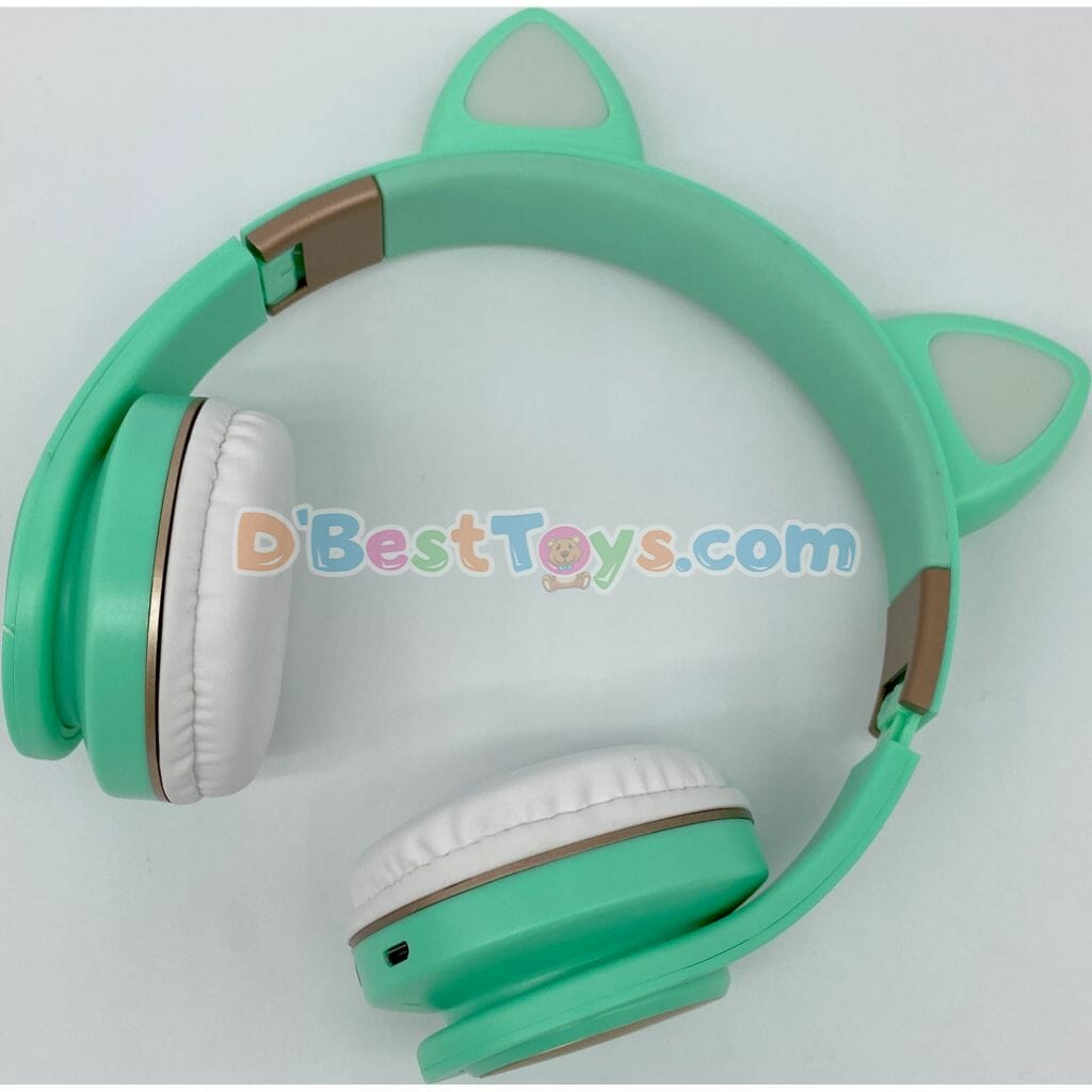 ear cat fashion design headphones – green1