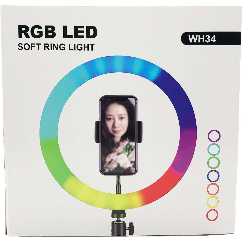 rgb led soft ring light 14″ wh341