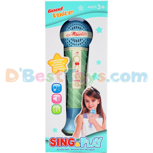 good voice sing and play microphone green (2)