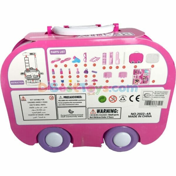 beauty play house sliding suitcase pink2