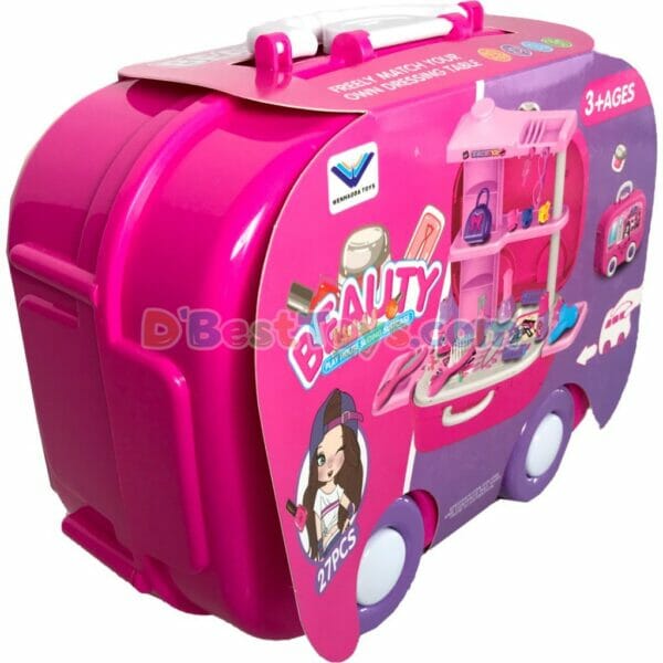 beauty play house sliding suitcase pink3
