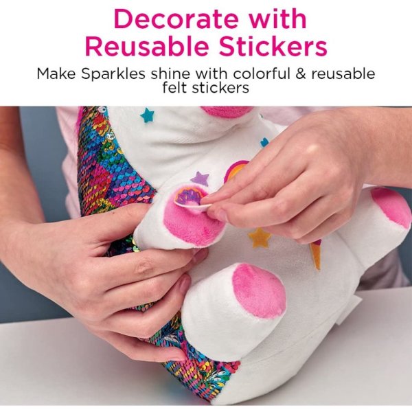 creativity for kids sequin pets stuffed animal sparkles the unicorn plush toy3