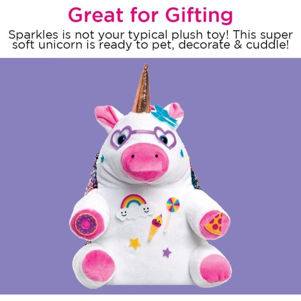 creativity for kids sequin pets stuffed animal sparkles the unicorn plush toy5
