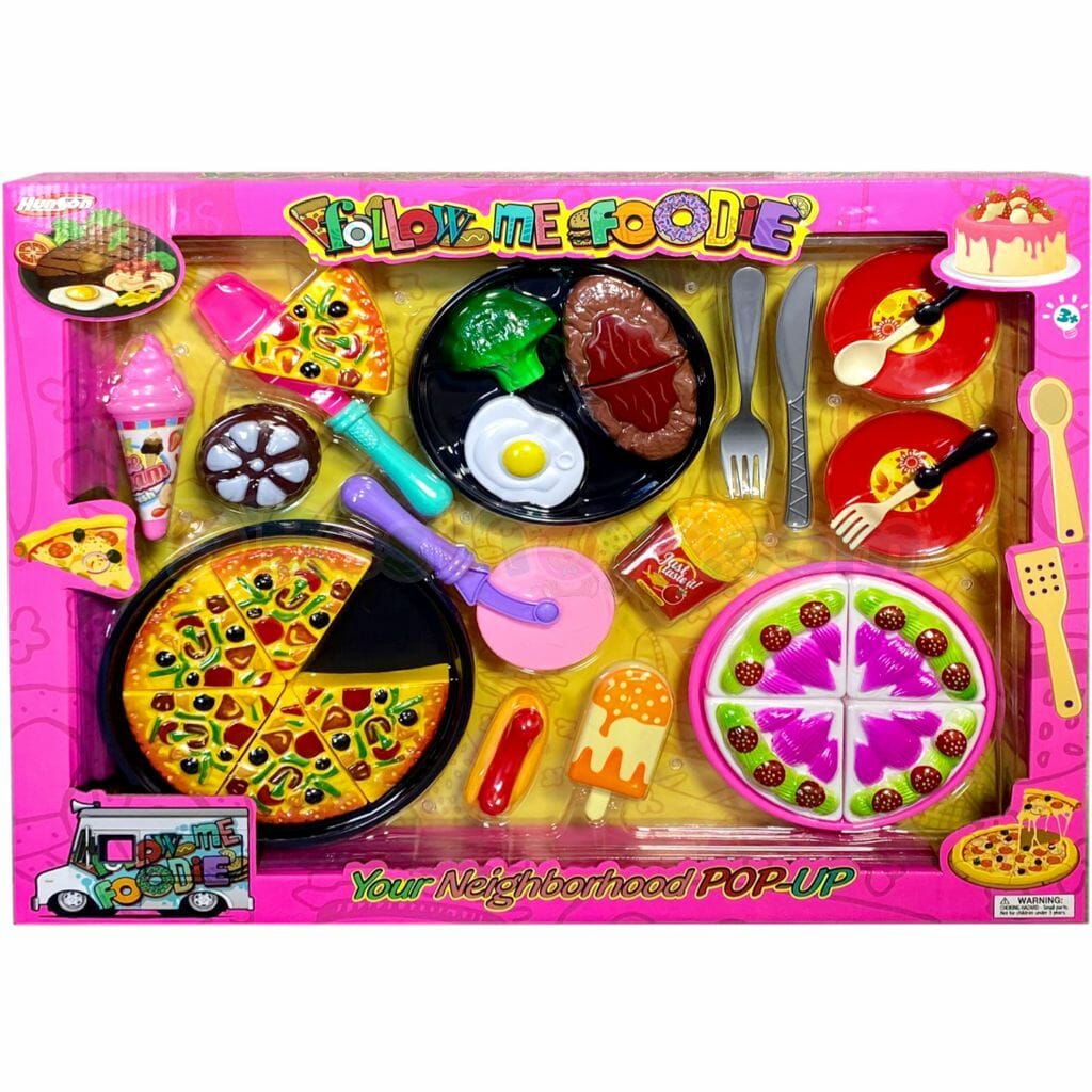 follow me foodie your neighborhood pop up 30 pcs food play set