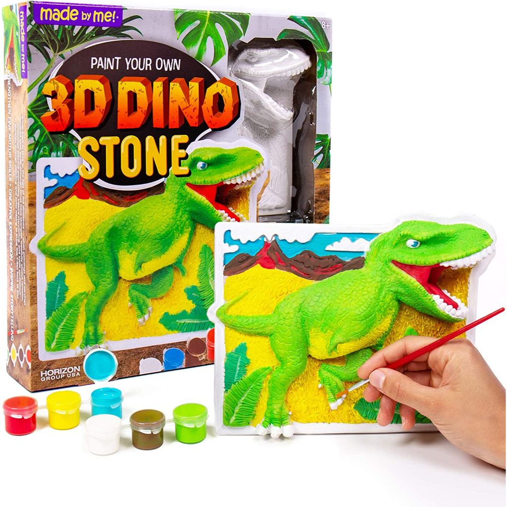 made by me dino wall art, 3d wall hanging, resin, t rex, dinosaur, acrylic paint
