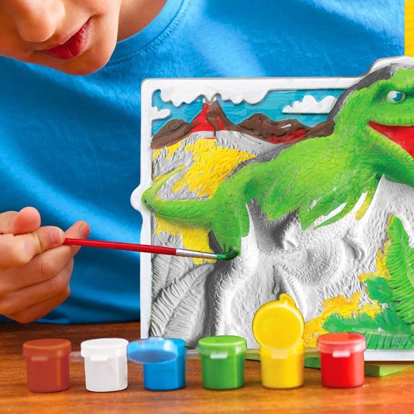 made by me dino wall art, 3d wall hanging, resin, t rex, dinosaur, acrylic paint2