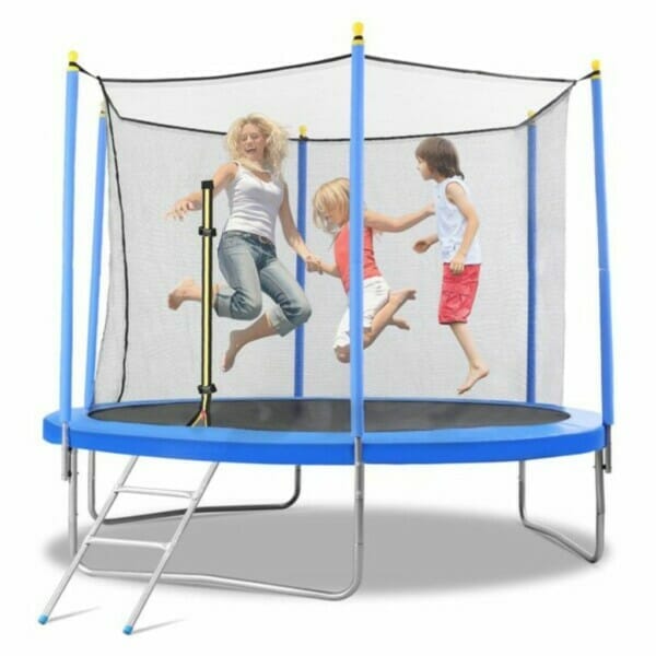 maxkare 10ft trampoline for kids toddlerjumping trampoline with enclosure, 264 lbs (1)