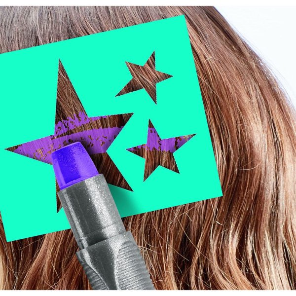 shimmer ‘n sparkle glitter and glam metallic hair art set with hair chalk pens and hair gems5