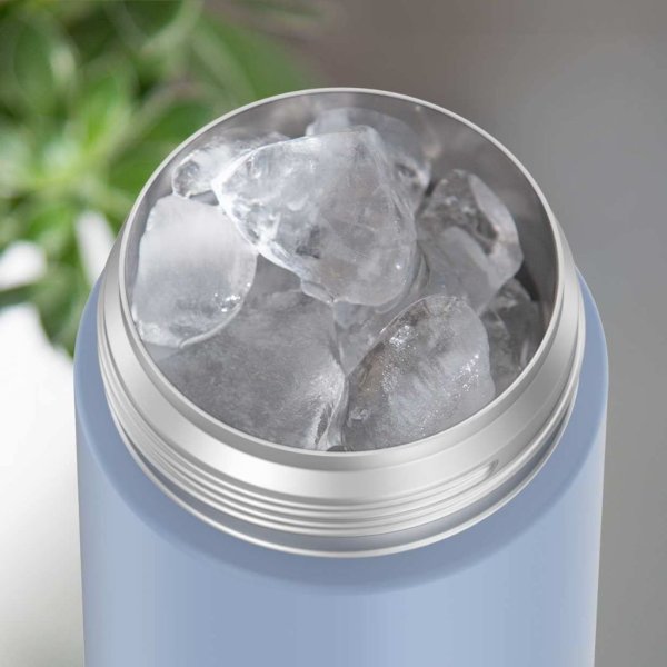 thermos funtainer 16 ounce stainless steel vacuum insulated bottle with wide spout lid, denim blue6