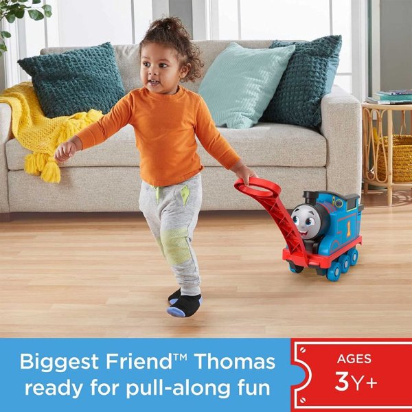 thomas & friends pull along toy train for kids biggest friend thomas with storage1