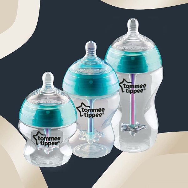 tommee tippee advanced anti colic baby bottle, 5 ounce, 2 count,clear6