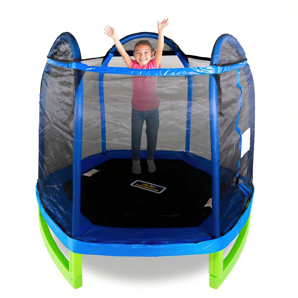 bounce pro 7 foot my first trampoline with flash light zone1