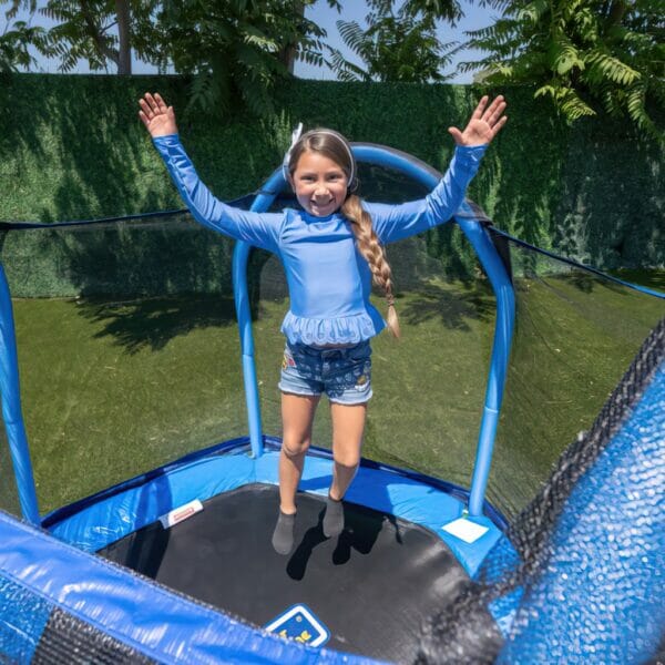 bounce pro 7 foot my first trampoline with flash light zone7