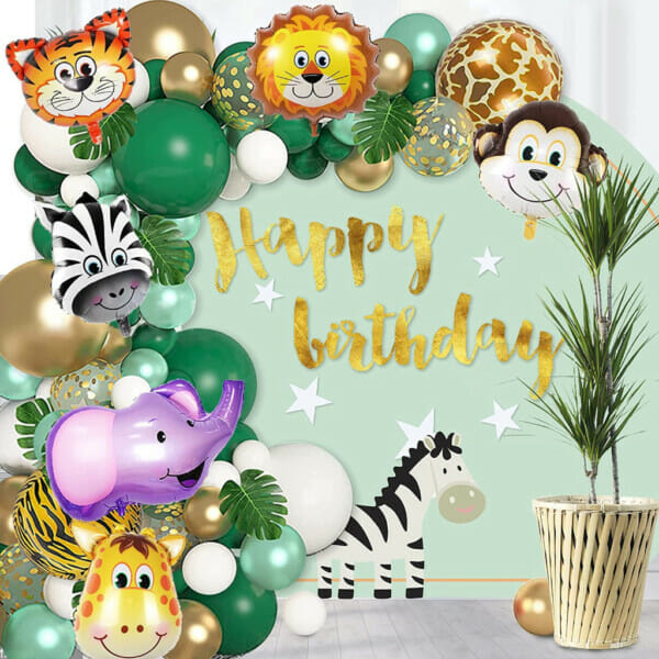 jungle safari birthday party decorations 6 pack giant safari animal balloons for kids safari (5)