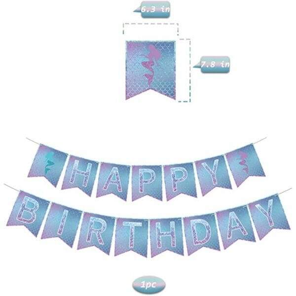 mermaid birthday party decorations supplies set 2