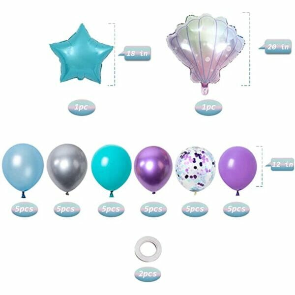 mermaid birthday party decorations supplies set 4