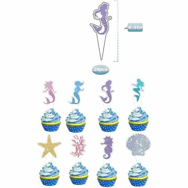 mermaid birthday party decorations supplies set 6