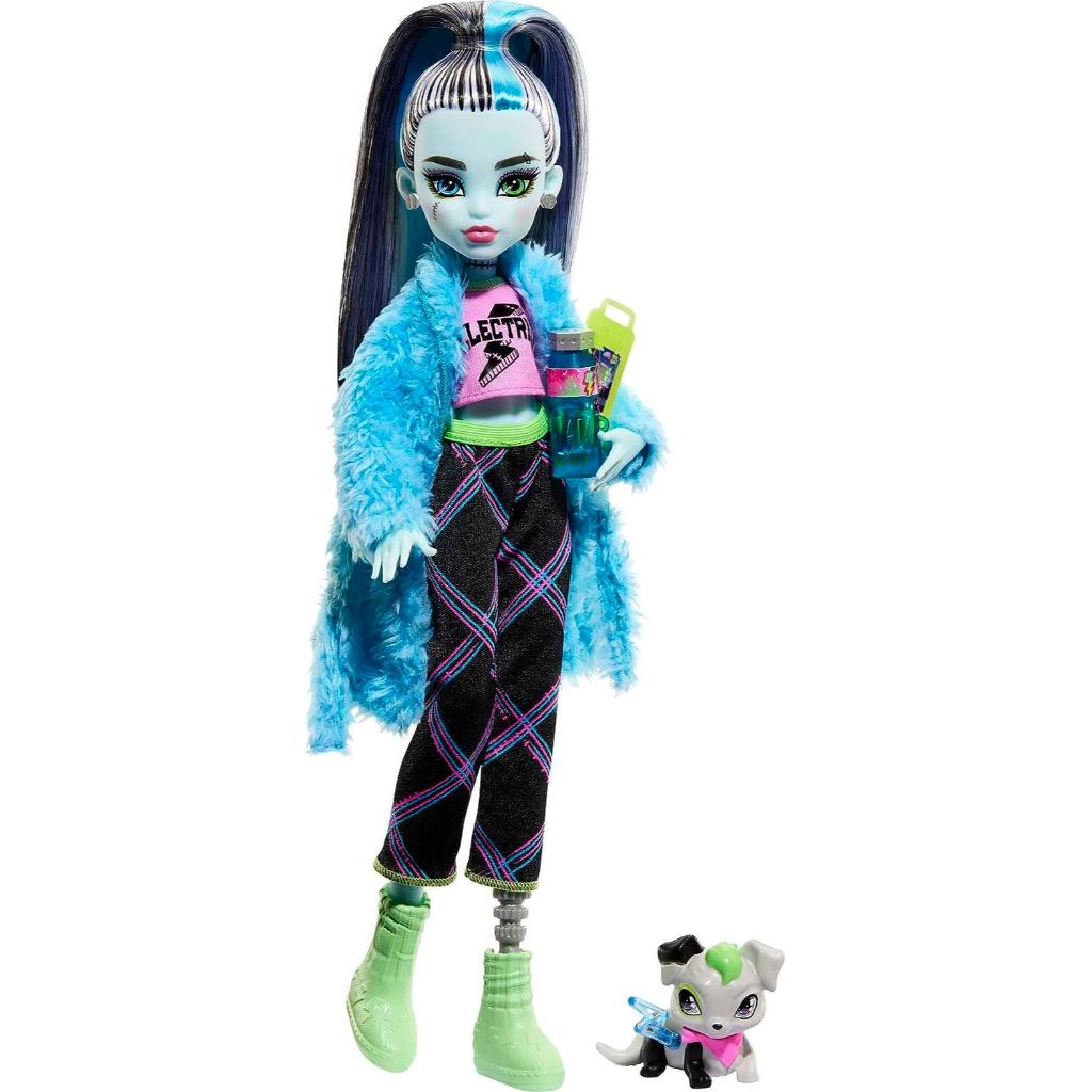 monster high doll, frankie stein creepover party set (1) (1)