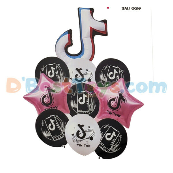 party tik tok balloons 10pcs blue:red10