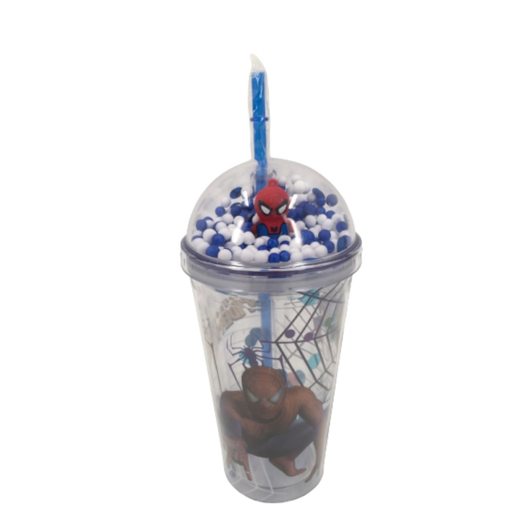 spiderman straw cup