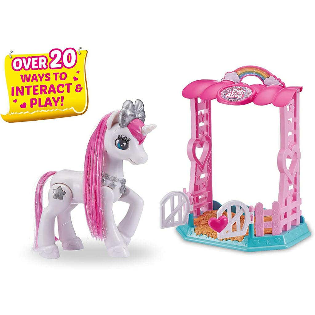 pets alive my magical unicorn in stable battery powered interactive robotic toy playset3 pets alive my magical unicorn in stable battery powered interactive robotic toy playset3