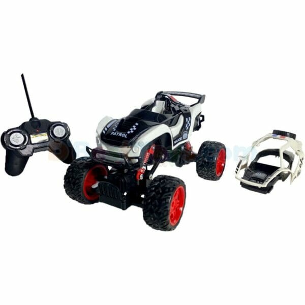 diy remote control model assembling car white ad black body with red rims (3)