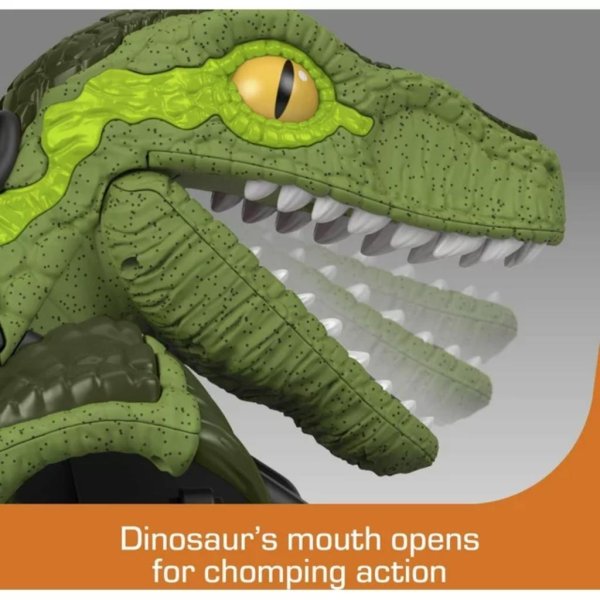 12v power wheels jurassic world dino racer battery powered ride on atv dinosaur toy, green (4)
