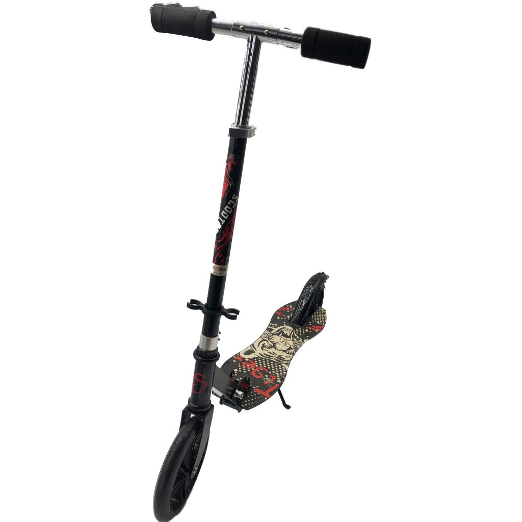 kids big wheel scooter black tiger2